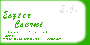 eszter cserni business card